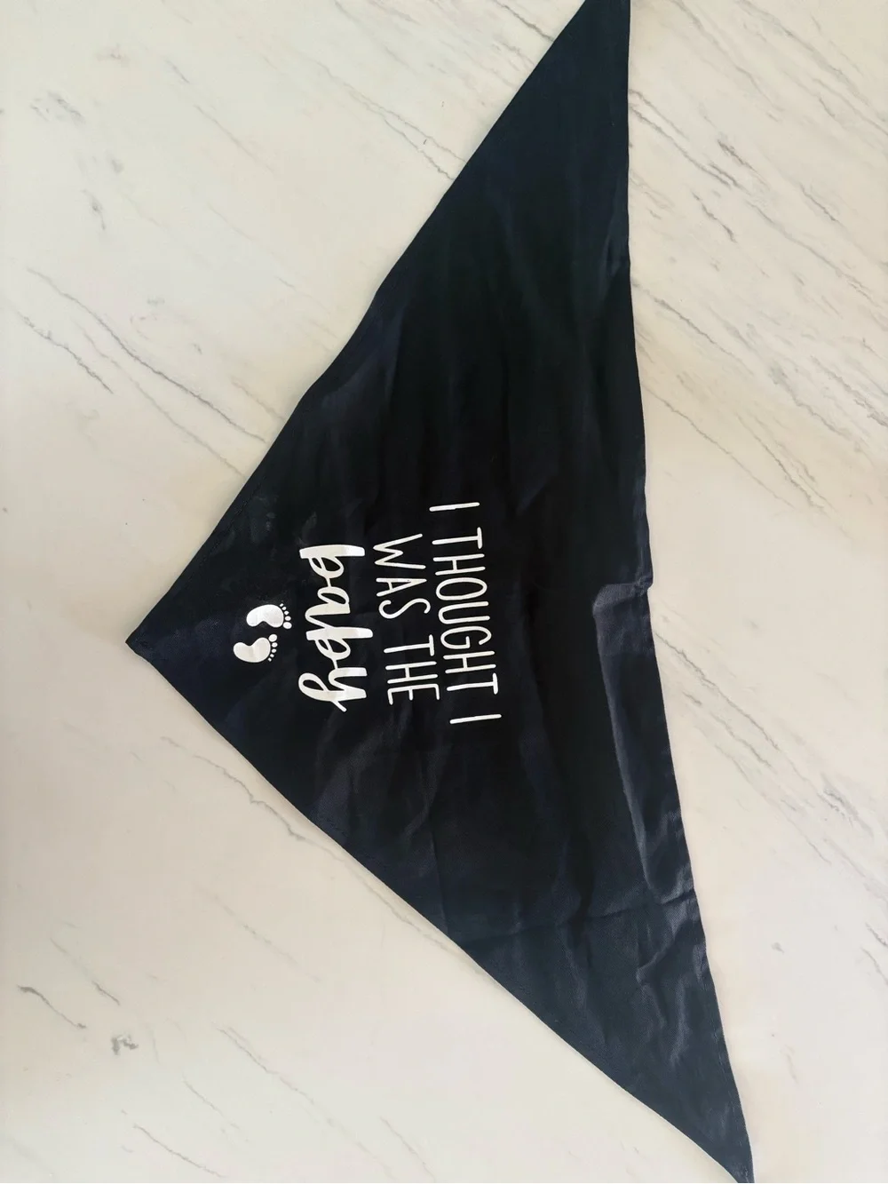 Black Dog Bandana/Bib - 'I Thought I Was The Baby'